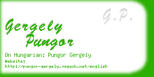 gergely pungor business card